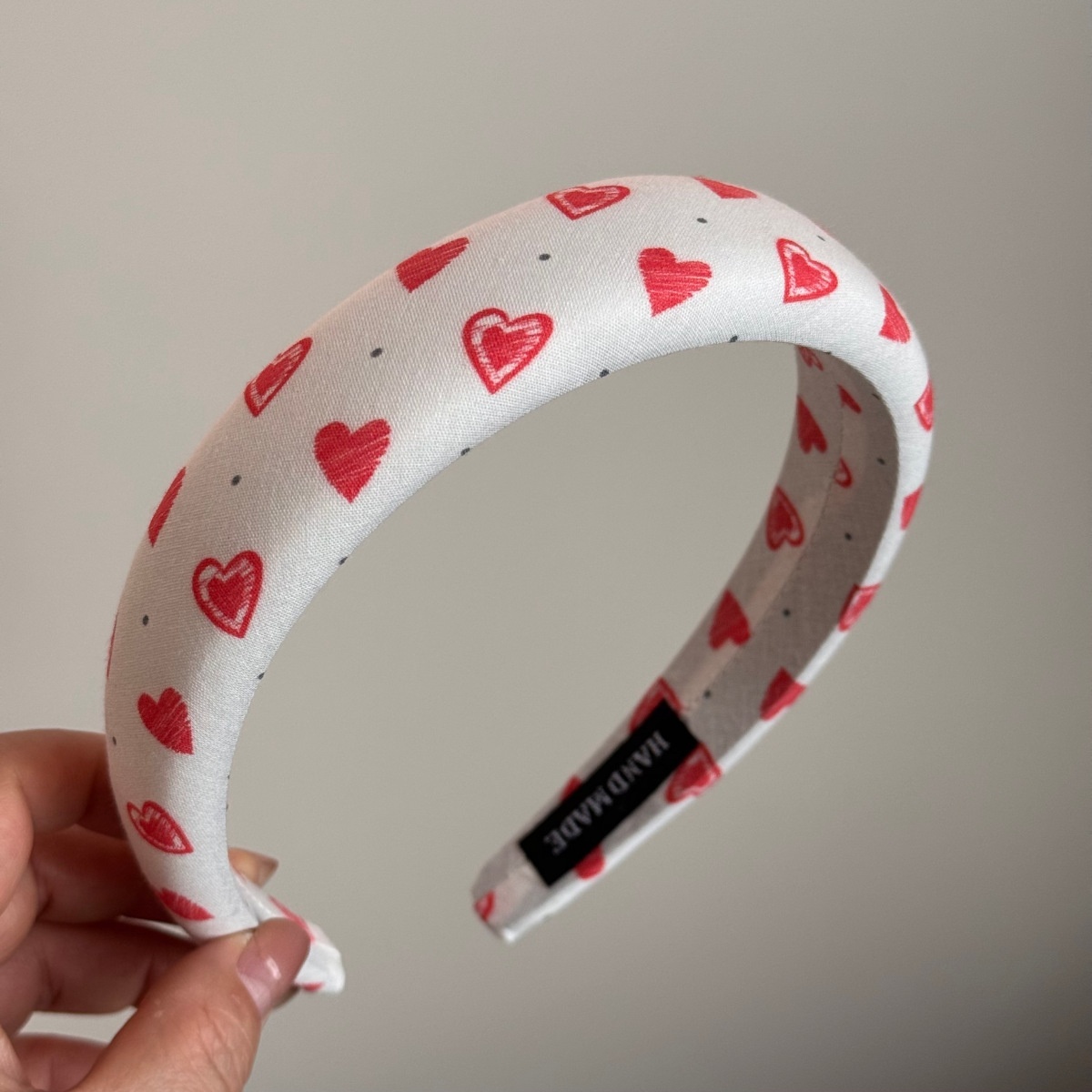 Women's Sweet Soft Cloth Spring Hair Tie Rubber Band Pink Heart Shape