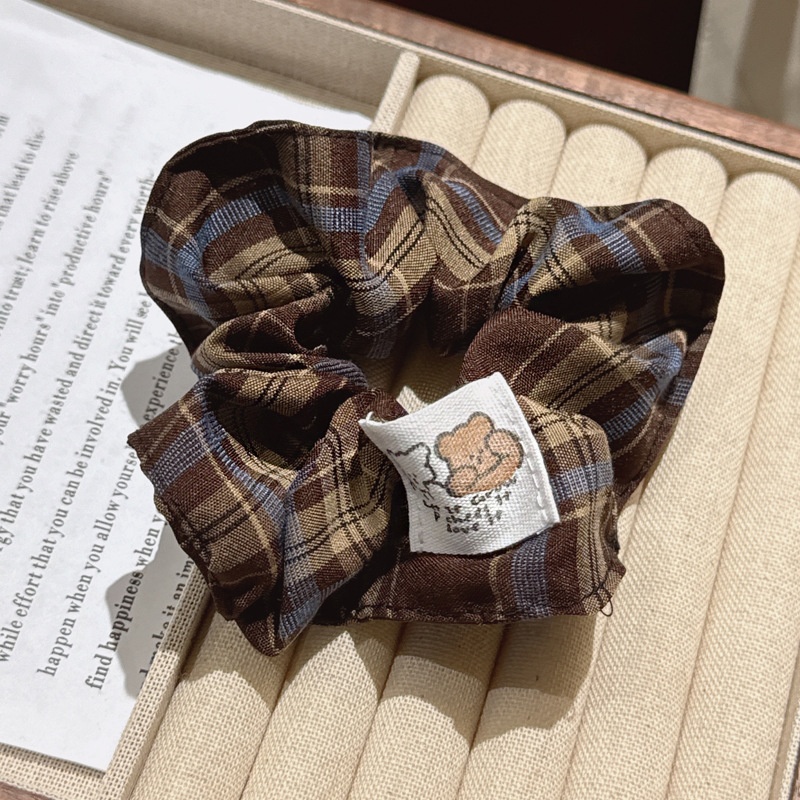 Women's Elegant Large Cloth Scrunchie Banquet Hair Tie Ditsy Floral