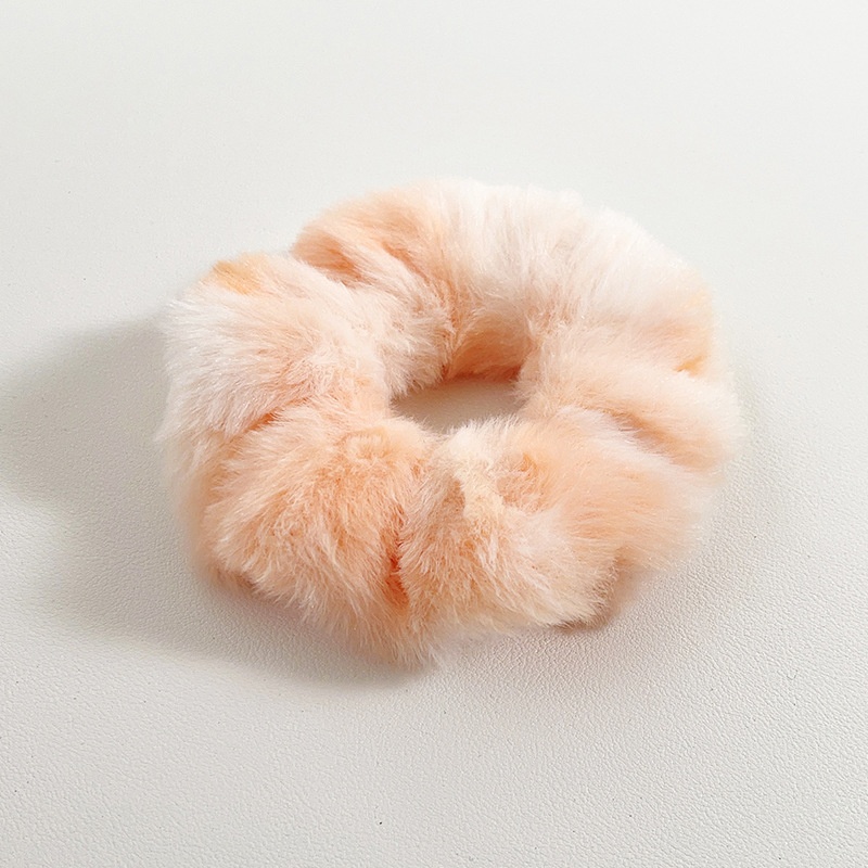 Women's Winter Soft Plush Elastic Hair Scrunchies Colorful Tie-Dye