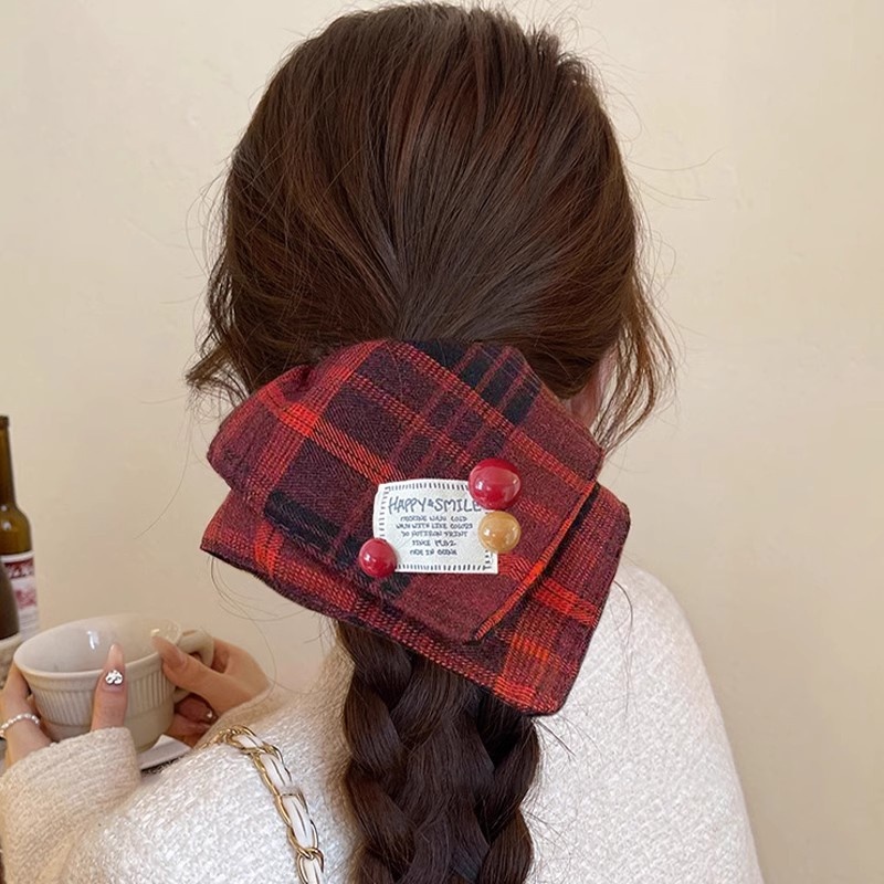 Women's Elegant Square Scarf Scrunchie Chic Cloth Ponytail Hair Tie