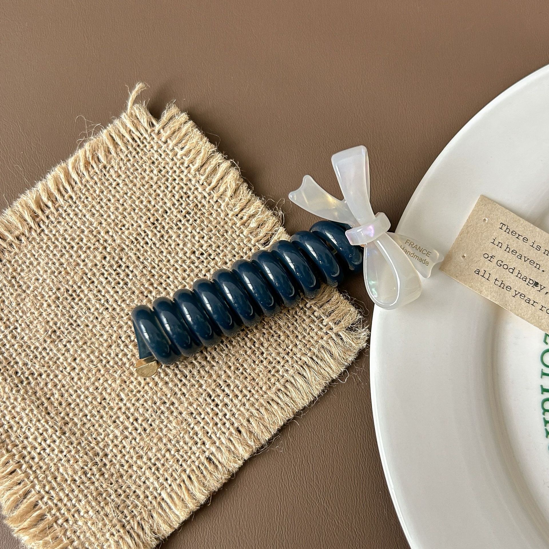 Women's High Elastic Ponytail Bubble Hair Tie Acetate Bowknot