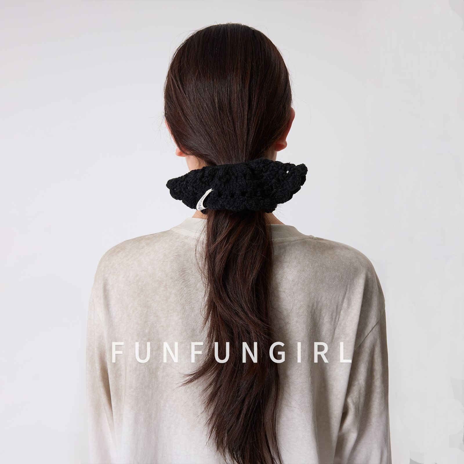 Women's Handmade Lace Knit Hairband Forest Style Autumn Winter Hair Tie