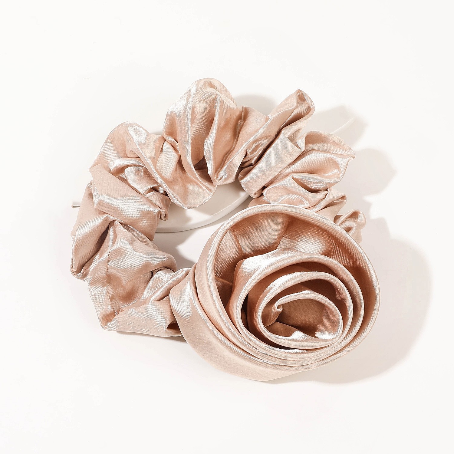 Women's Sweet Valentine Party Hair Tie Romantic Rose Flower Pattern