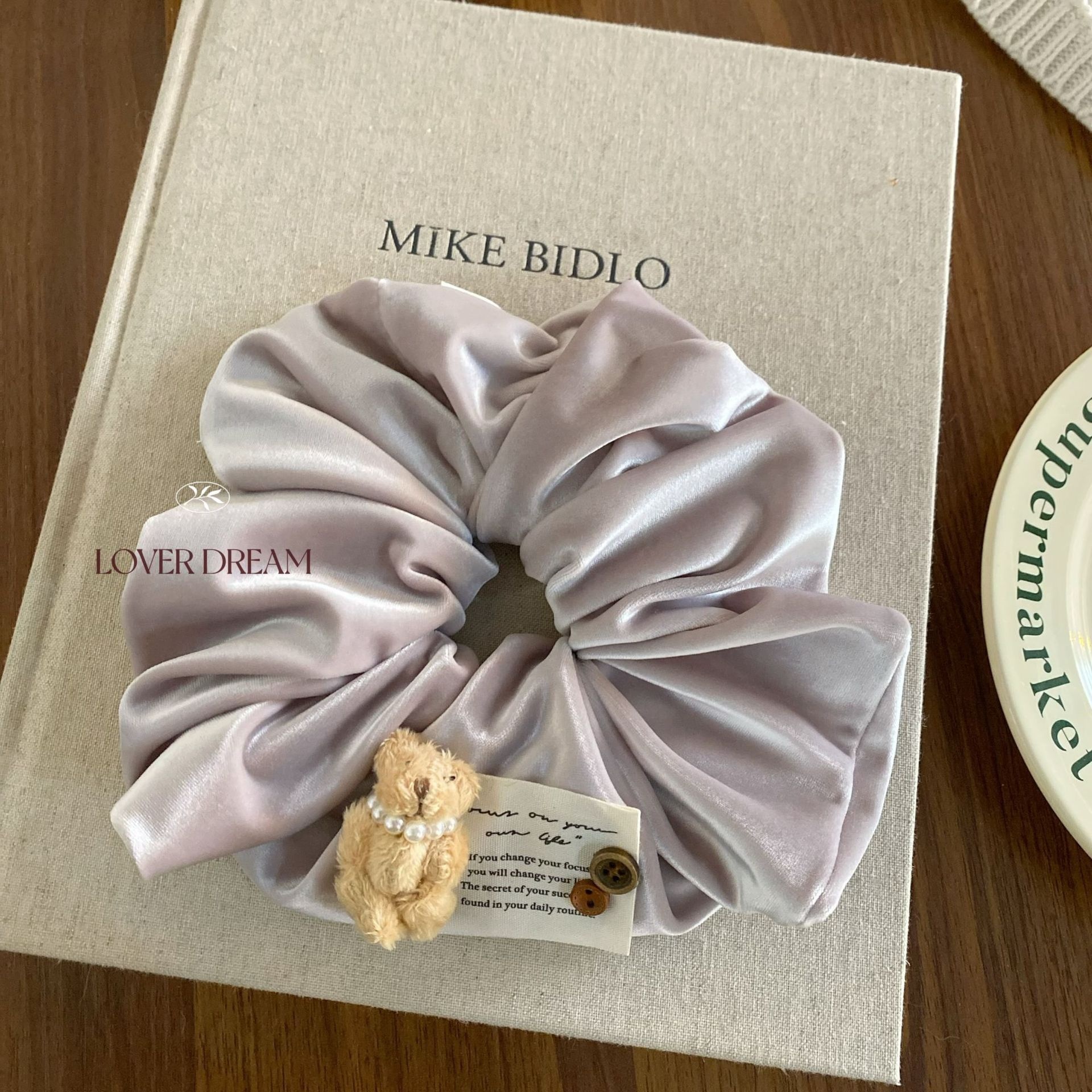 Women's Cute Plush Animal Velvet Large Bow Hair Ties Soft Texture Accessories