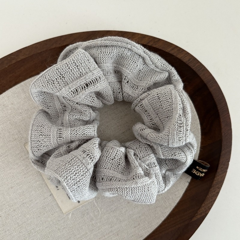 Women's Soft Knitted Wool Hairband Warm Autumn Winter Solid Color Hair Tie