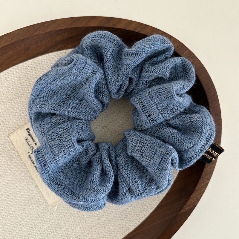 Women's Soft Knitted Wool Hairband Warm Autumn Winter Solid Color Hair Tie