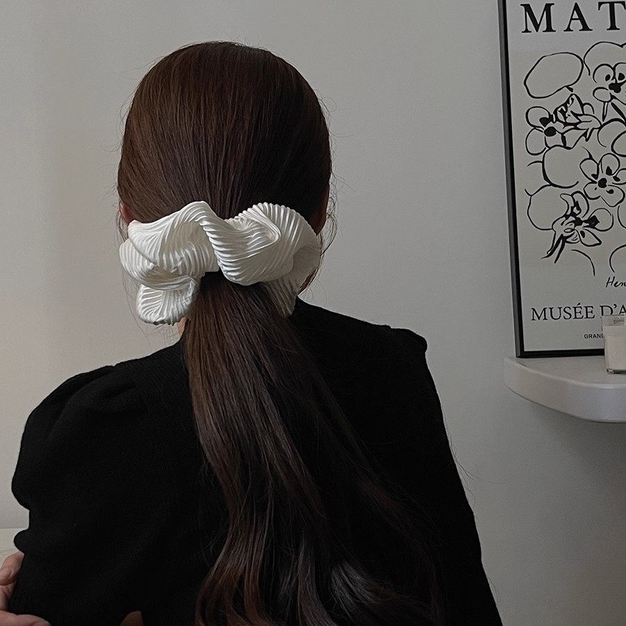 Plump High Elasticity Wrinkle Texture Scrunchie Hair Accessory Bun Hairstyle Design Polyester Fiber All-Season Universal For Women