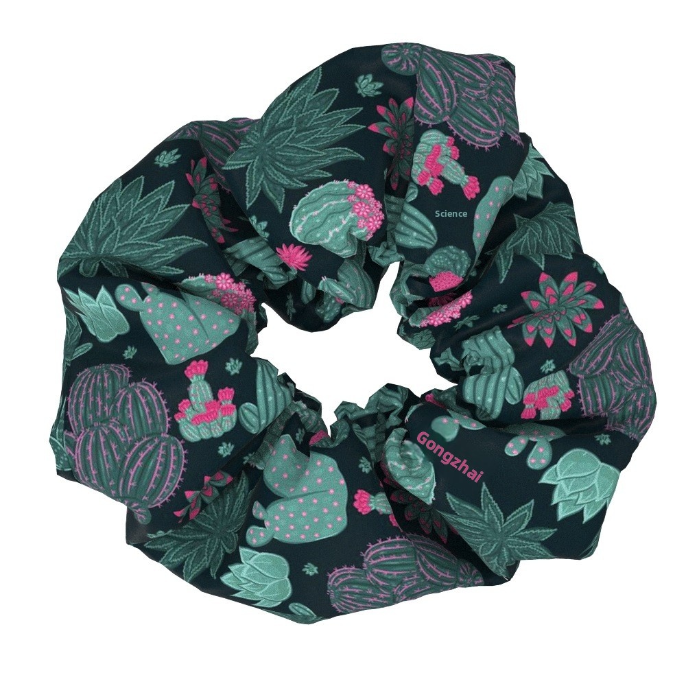Women's Summer Fabric Big Bow Hairband Tropical Rainforest Floral