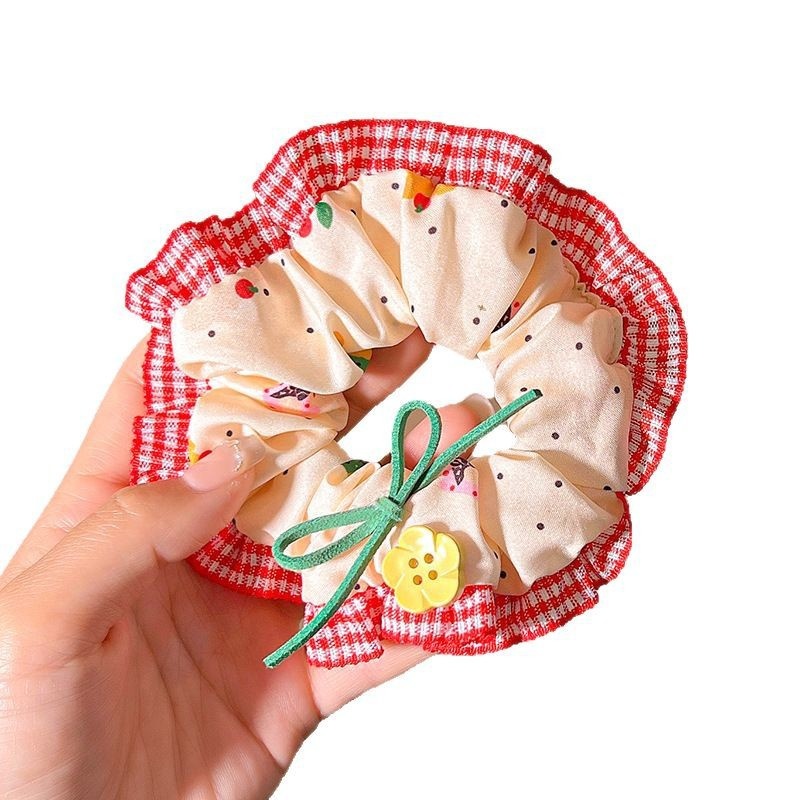 Women's Elegant French Satin Scrunchie High-End Bun Ponytail Hair Tie