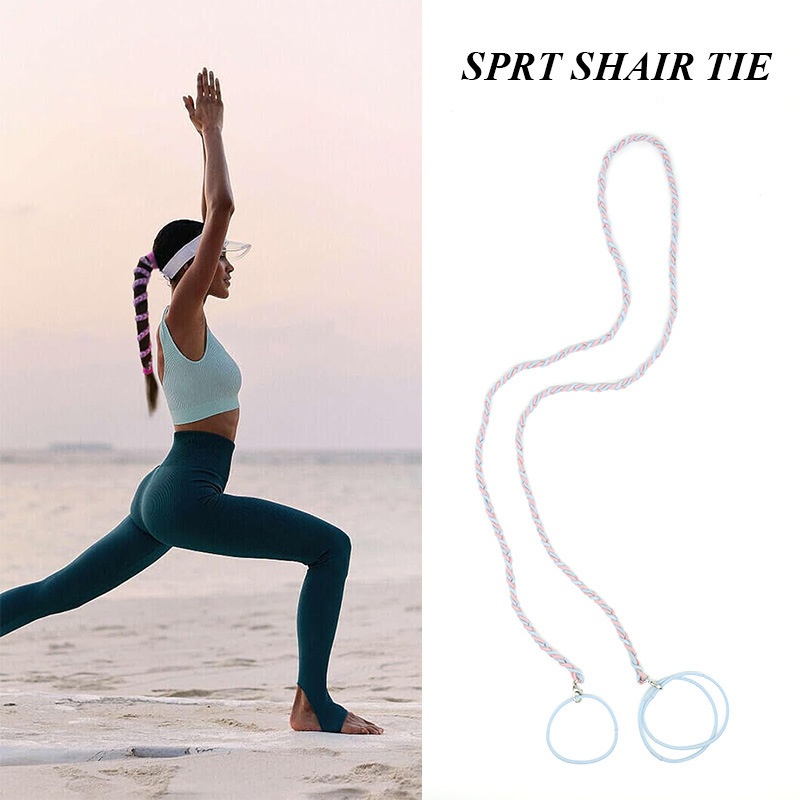 Women's Handmade Nylon High Ponytail Twist Braid Hair Tie Colorful