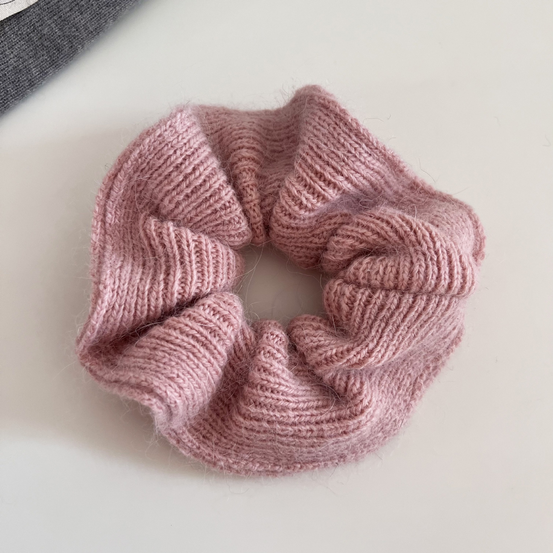 Women's Soft Knitted Yarn Hair Tie Autumn Winter Lazy Style Ponytail Band