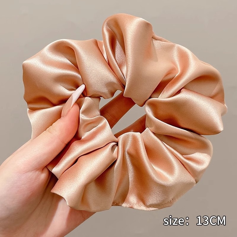 Women's High-End Oversized Satin Scrunchie Hair Accessories Printed