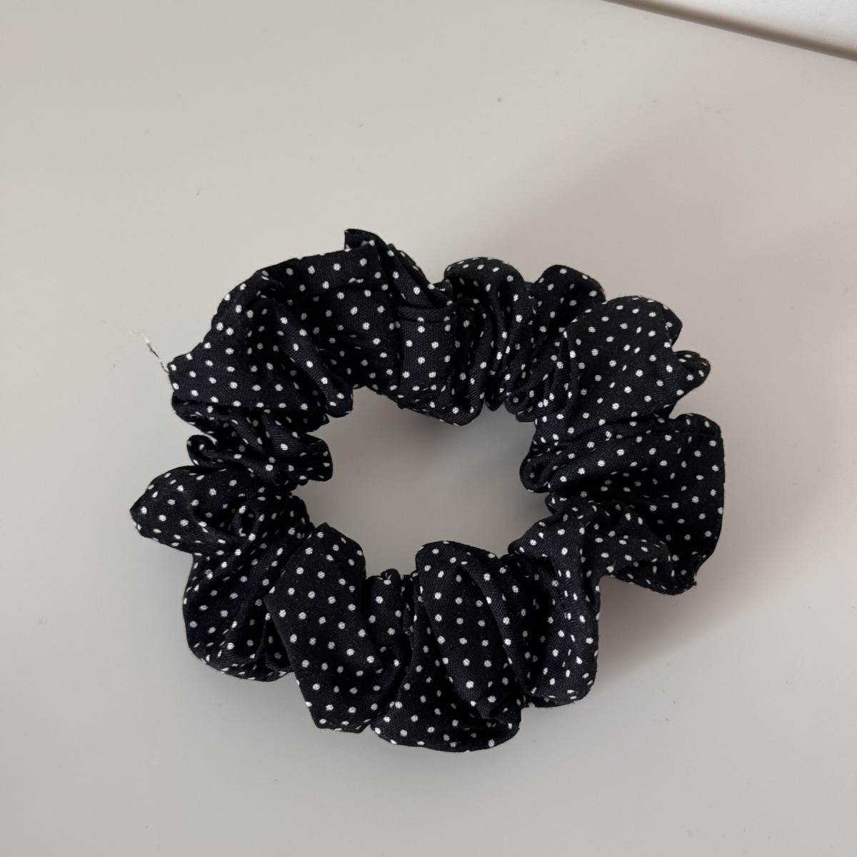 Women's Large Vintage Cloth Elastic Hair Scrunchie Polka Dot Plaid