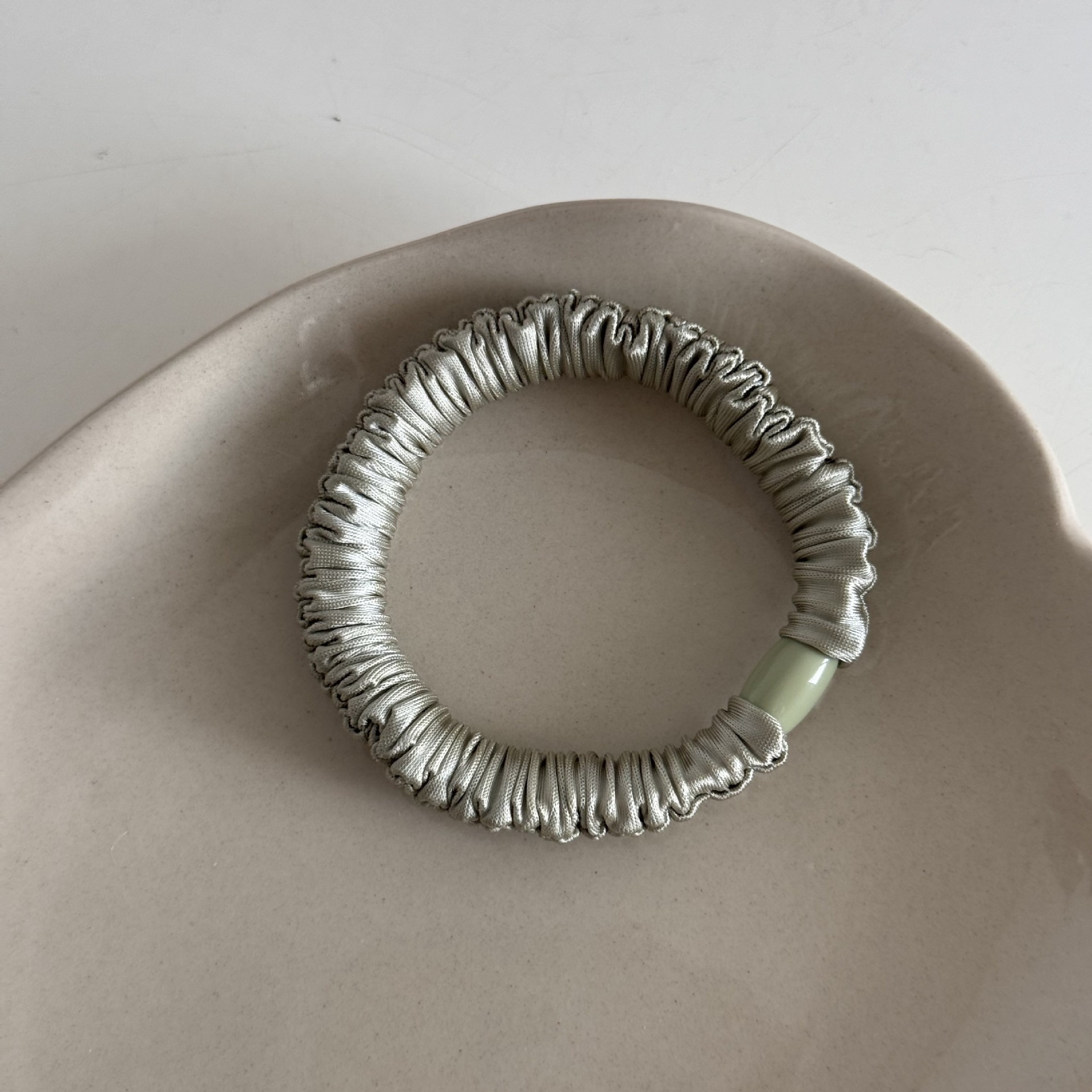 Women's High Elastic Cloth Large Bow Hair Ties Daily Solid Macaron Color