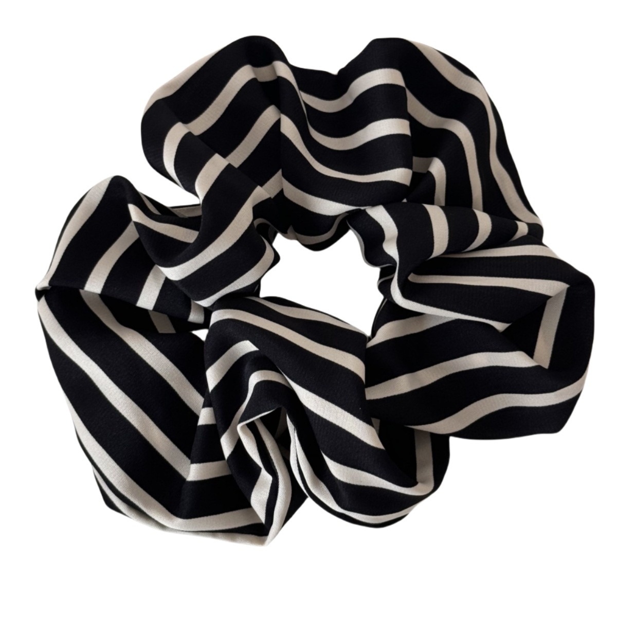 Women's Commuter Pleated Cloth Bowknot Hair Tie Irregular Striped