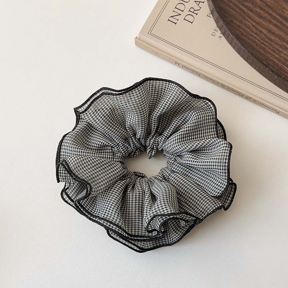 Women's Elegant Pleated Cloth Hair Tie Solid Color Minimalist Daily Scrunchie