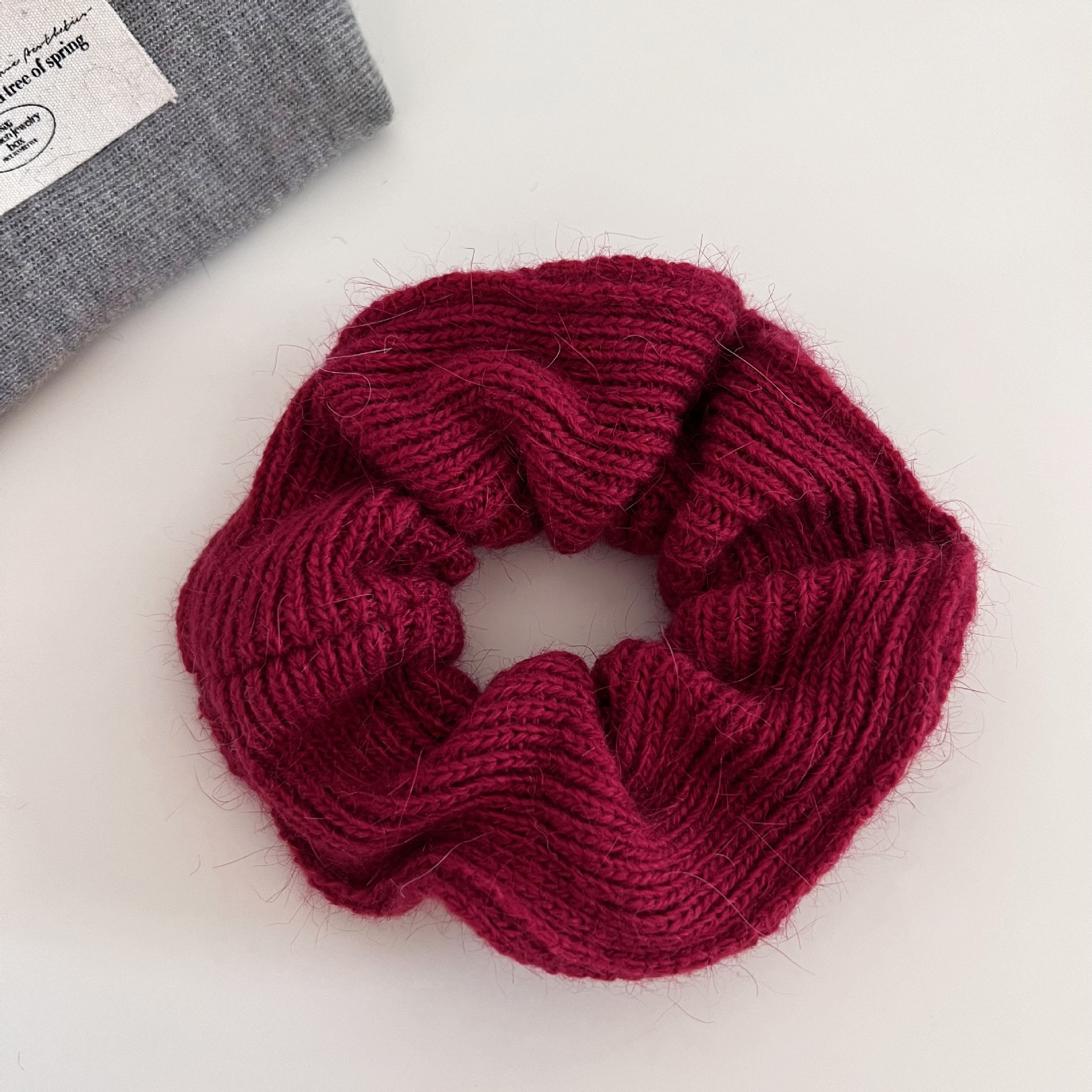Women's Soft Knitted Yarn Hair Tie Autumn Winter Lazy Style Ponytail Band