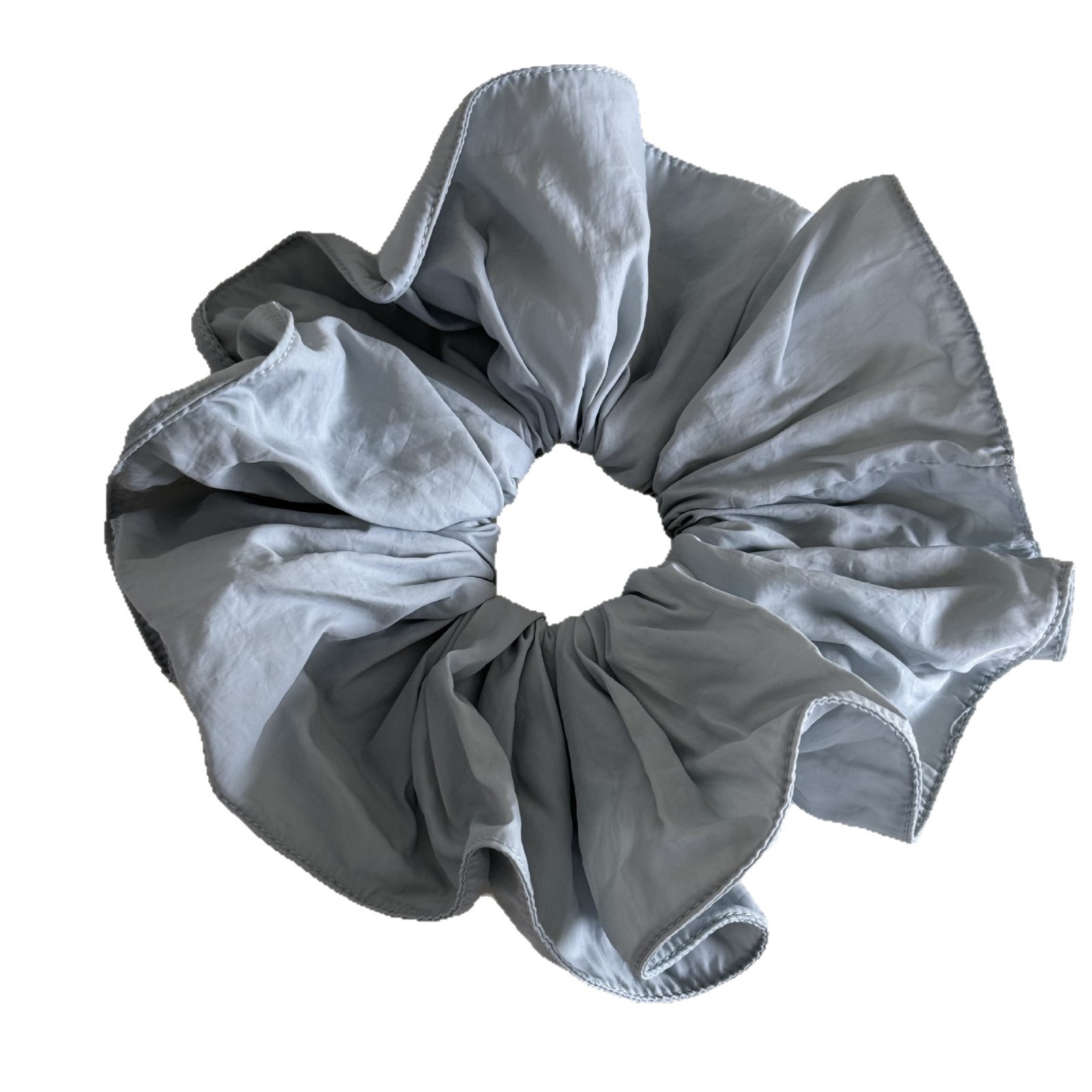 Women's Spring Soft Cloth Hair Tie Scrunchie Solid Light Blue