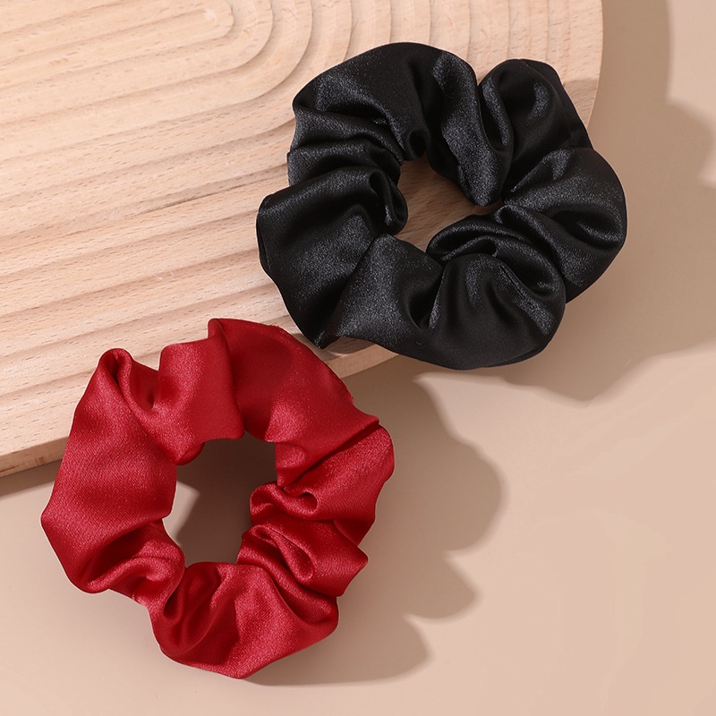 Women's French Satin Large Bow Headband Daily Hair Accessory Solid Color
