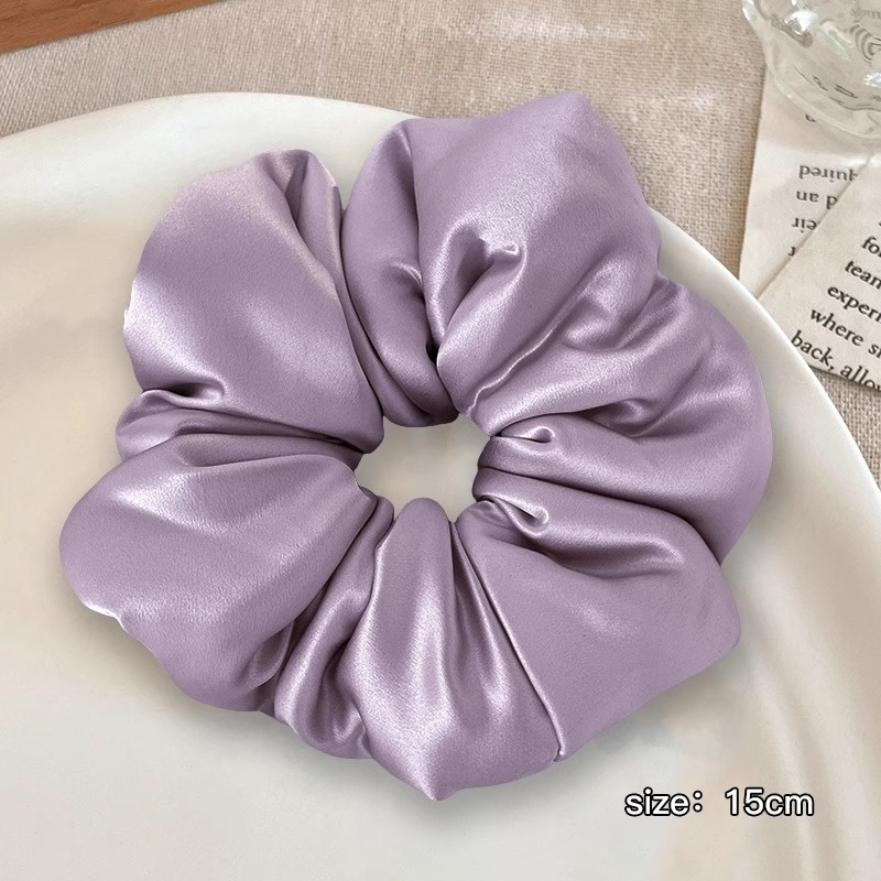 Women's Spring High-End Silky Pleated Pearl Streamer Large Hair Ring