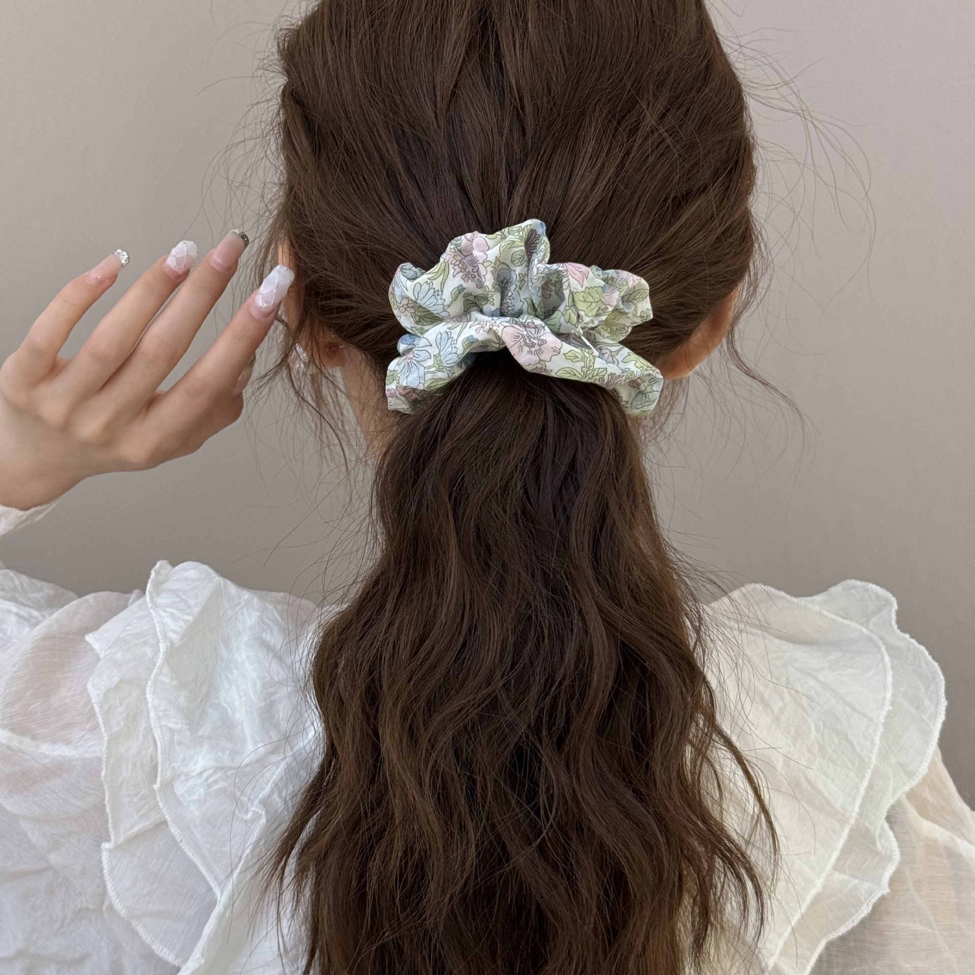 Women's Elegant French Style Lace Hair Tie Ditsy Floral