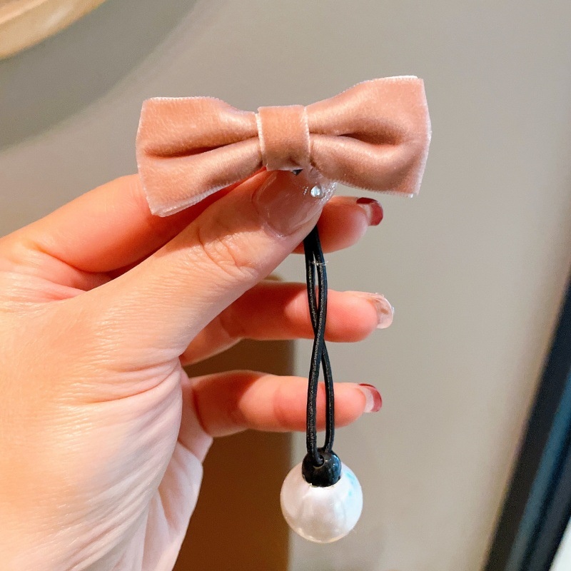 Women's Simple Cloth Princess Low Bun Hair Tie Bowknot Multi-Color