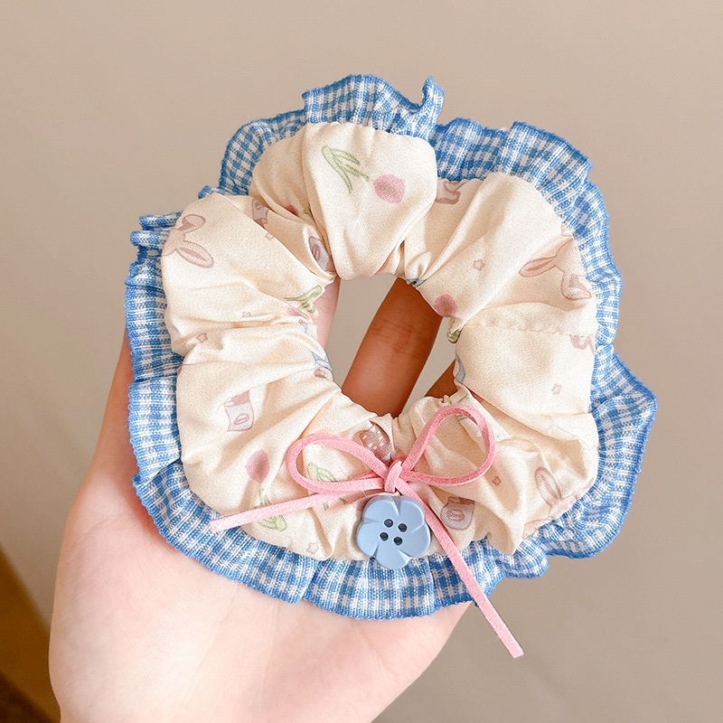 Women's Daily Cloth Lace Hair Tie Sweet Strawberry Floral Polka Dots