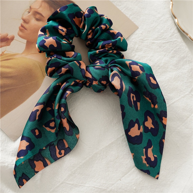 Women's Summer Daily Cloth Bunny Ears Knot Hair Tie Leopard Print