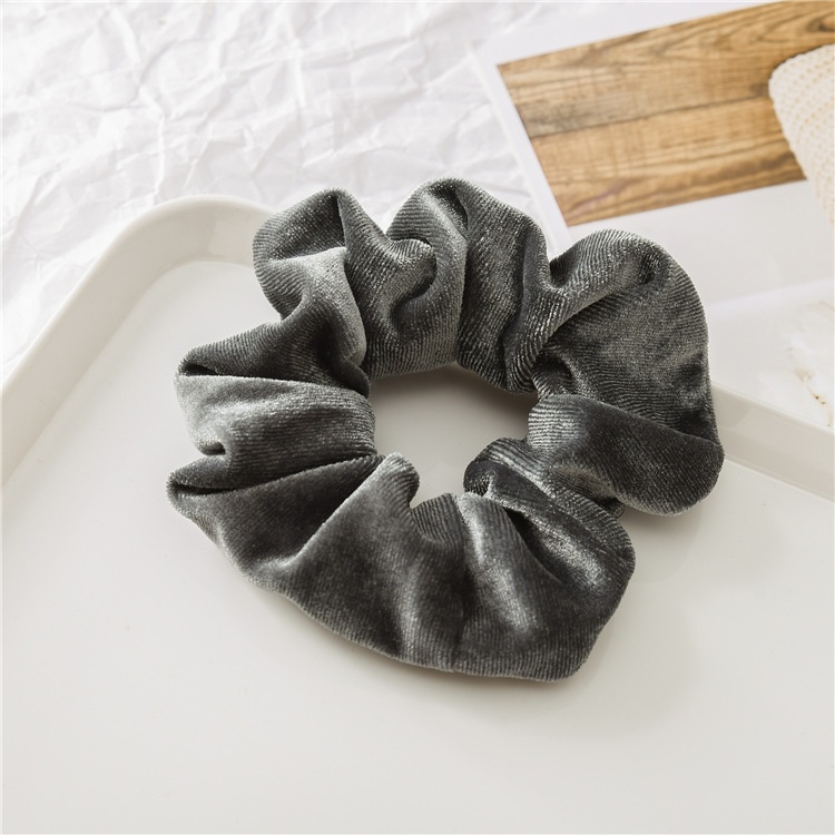 Women's Velvet Elastic Hair Band Autumn Winter Casual Solid Colors