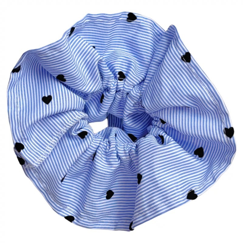 Women's Elegant Large Cloth Scrunchie Banquet Hair Tie Ditsy Floral