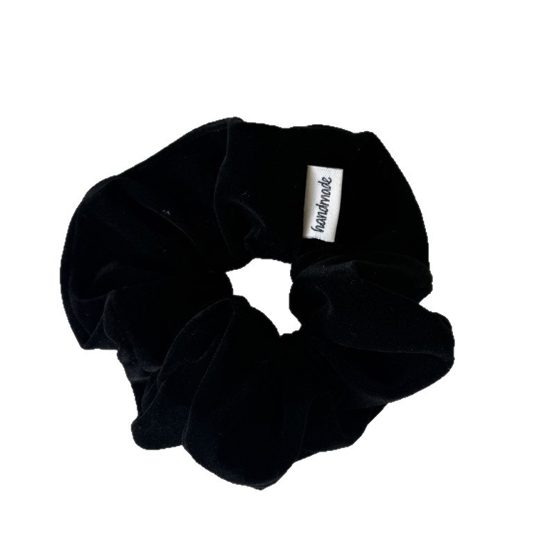 Women's Winter Velvet Elastic Bun Scrunchie Hair Tie Solid Color
