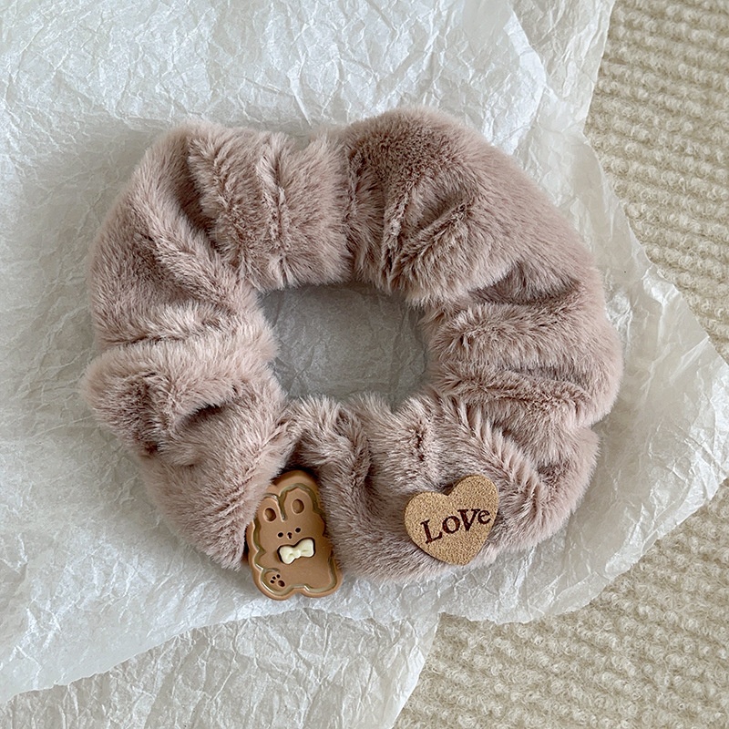 Women's Sweet Cloth Hair Tie for Holiday Street Solid Color Leopard