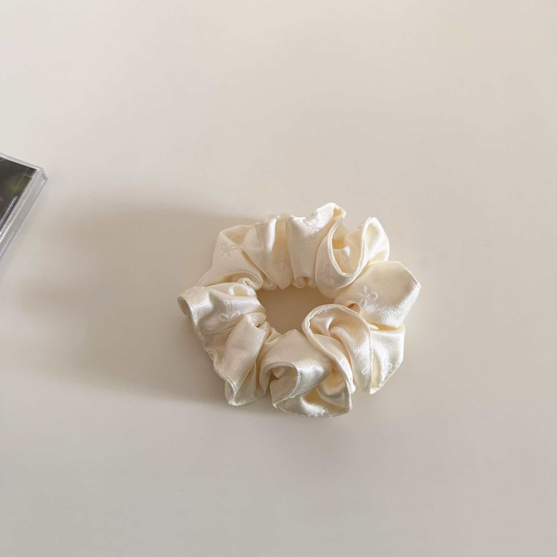 Women's Sweet Satin Spring Hair Rubber Band Champagne Bowknot