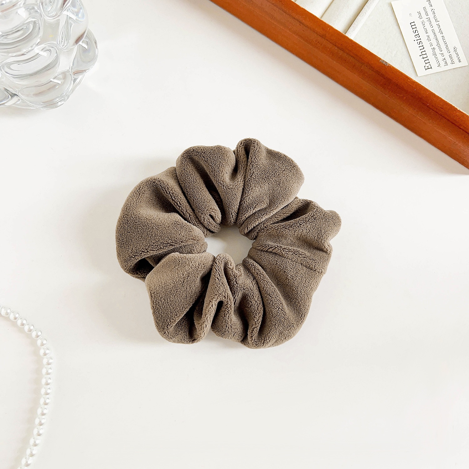 Women's Retro Velvet Hair Ties Autumn Winter Plush Knit Scrunchies