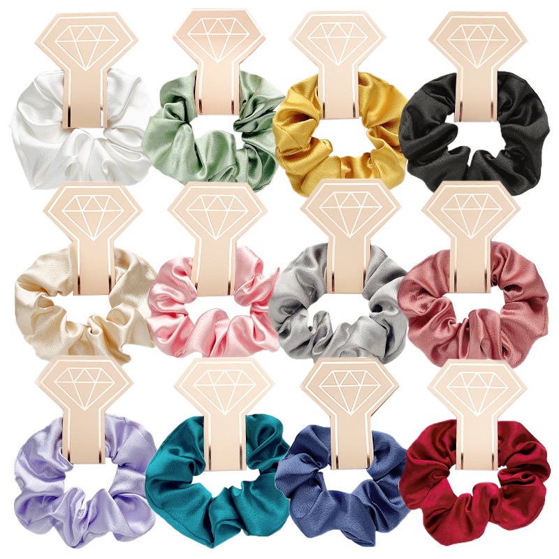 Women's Satin Hair Ties Solid Color No Damage Elastic Fashion Hair Bands