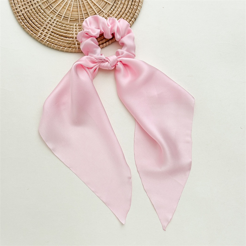 Women's Elegant Pleated Cloth Hair Tie Solid Color Minimalist Daily Scrunchie