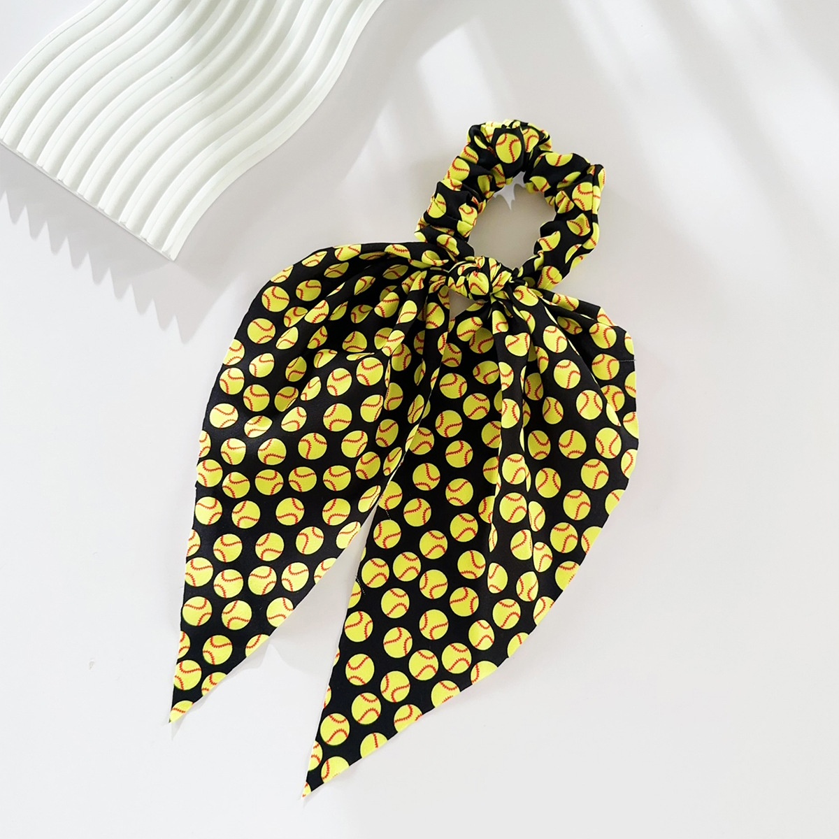 Women's Large Fabric Scrunchie Football Basketball Baseball Print