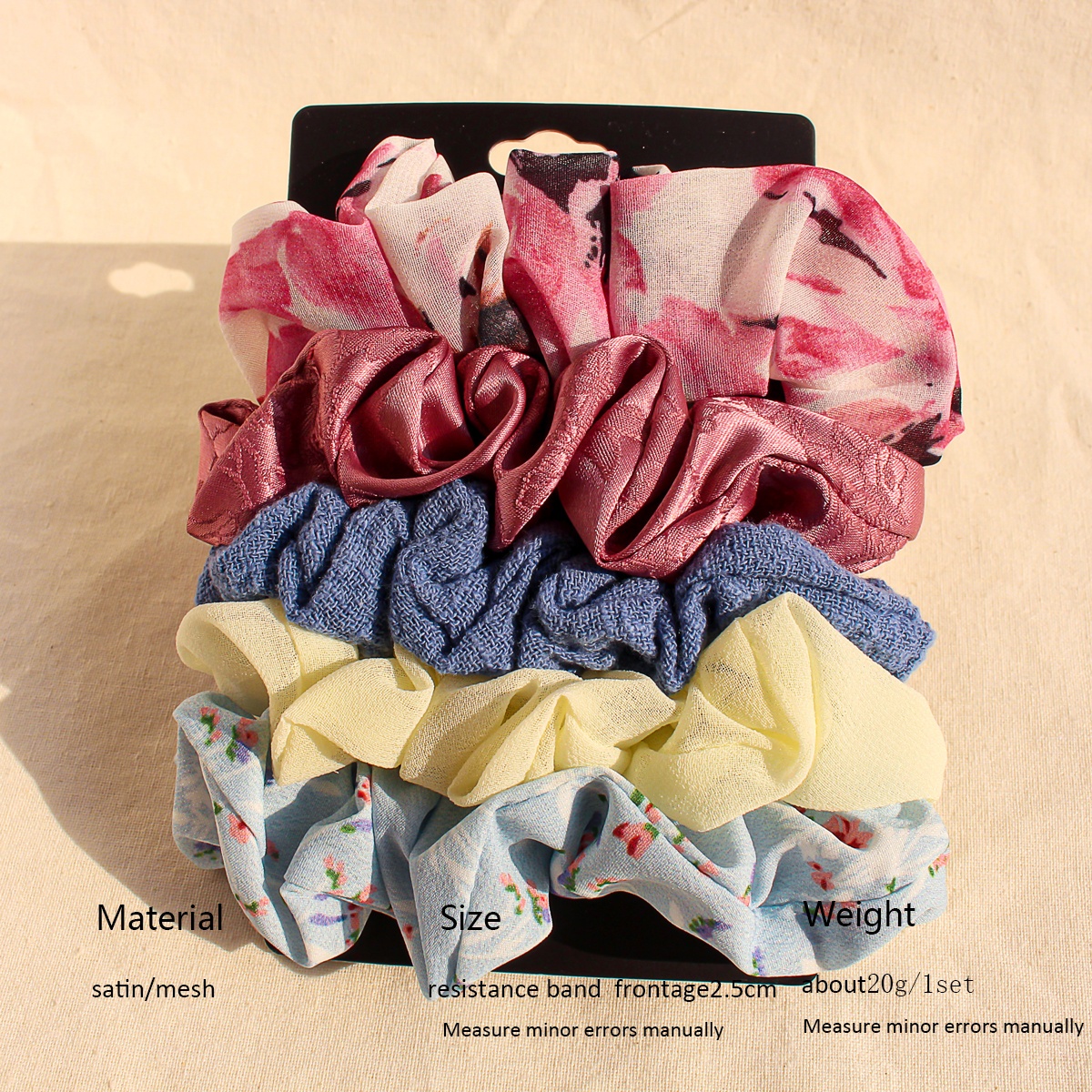 Women's Beach Chiffon Hair Scrunchies Multicolor Daisy Floral