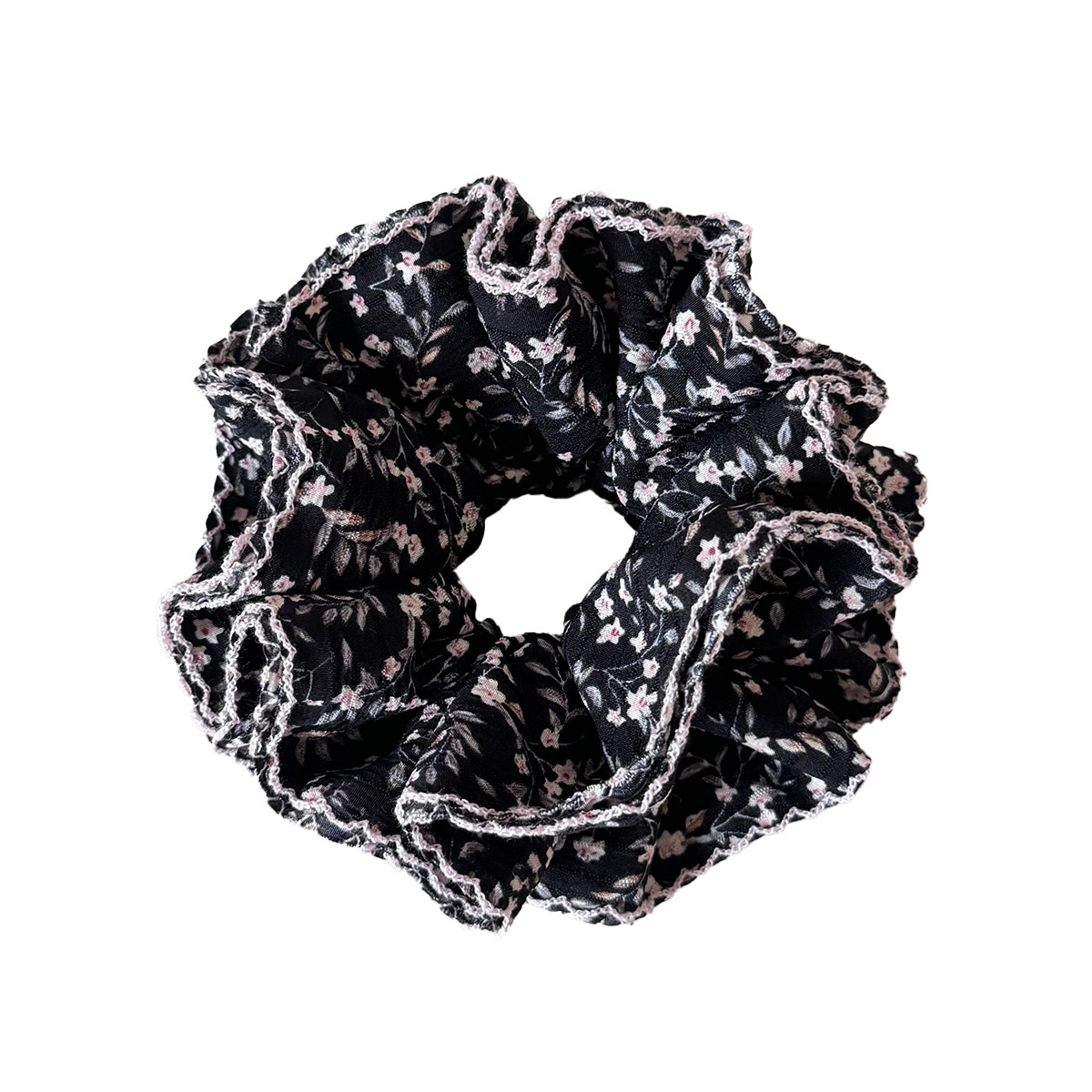 Women's Spring Polyester Hair Claws Clip Ditsy Floral Black Beige