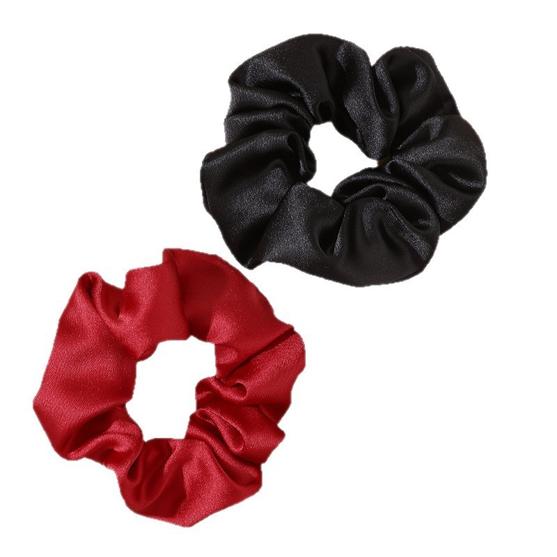 Women's French Satin Large Bow Headband Daily Hair Accessory Solid Color