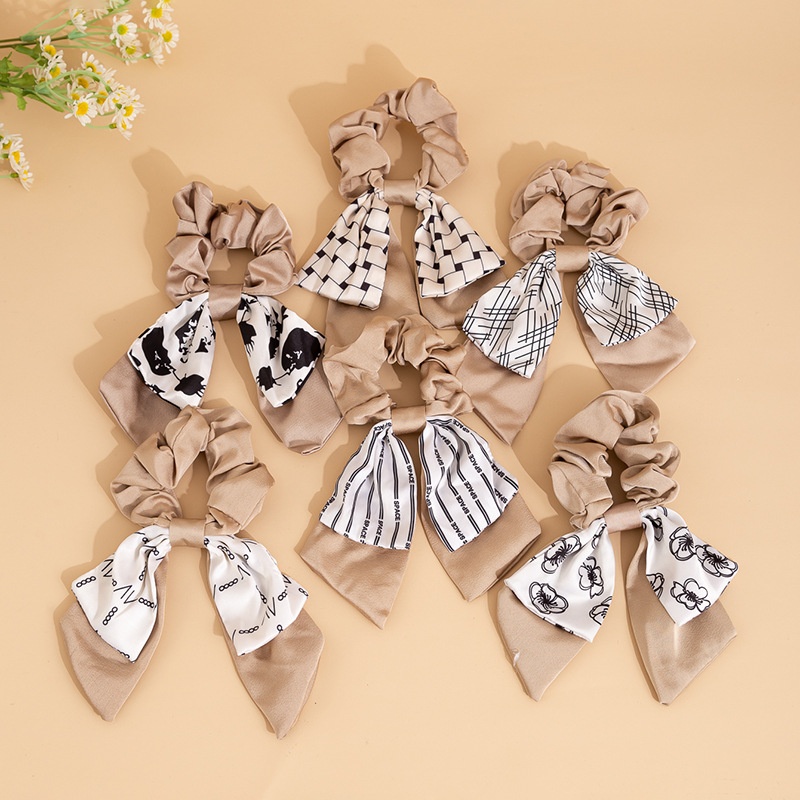 Women's Elegant Large Bowknot Hair Tie Scrunchie Retro French Satin