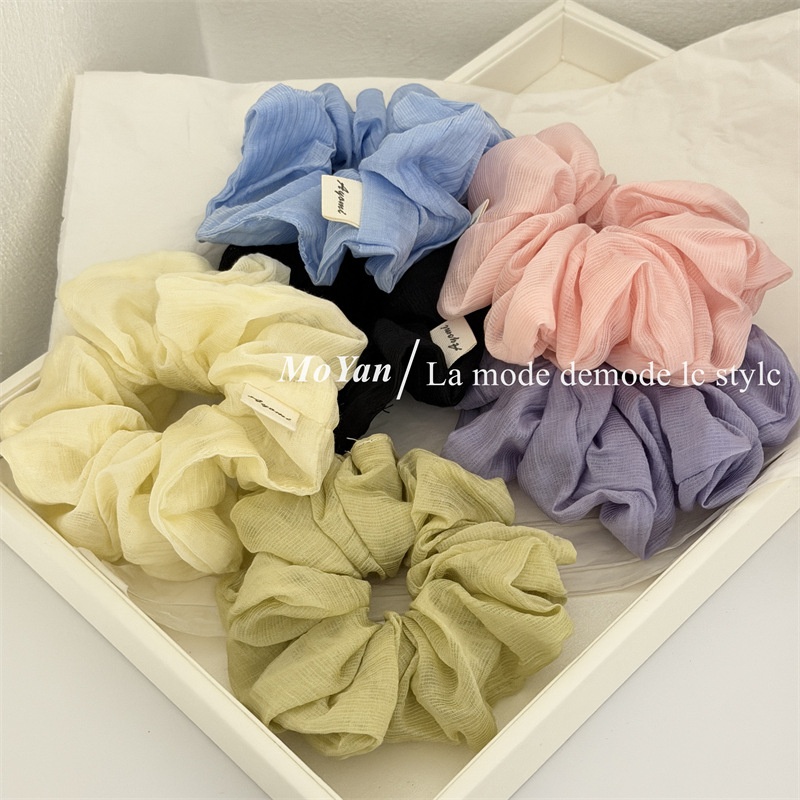 Women's Soft Cloth Hair Tie Spring Summer Accessories Solid Color