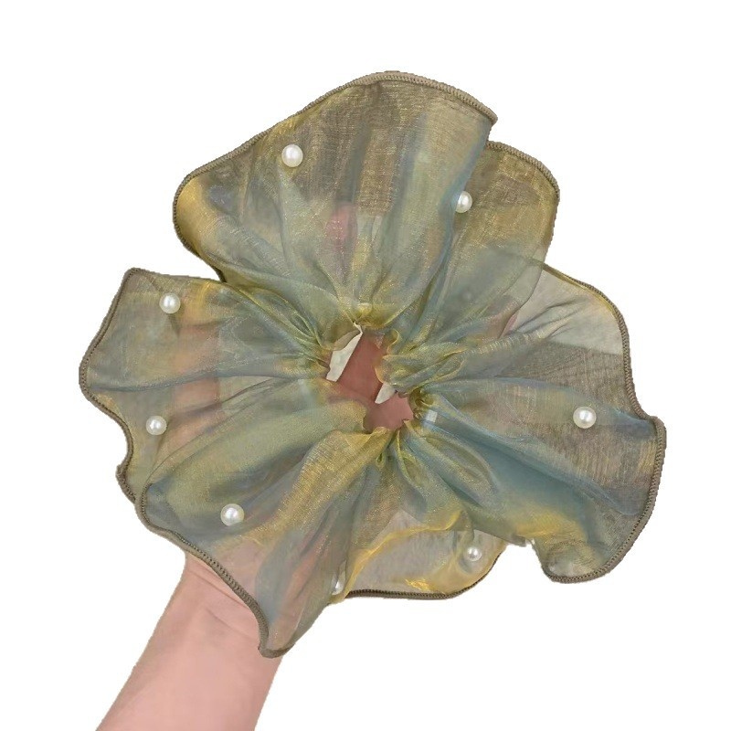 Women's Spring Fairy Cotton Bubble Braid Hair Rope French Pearl