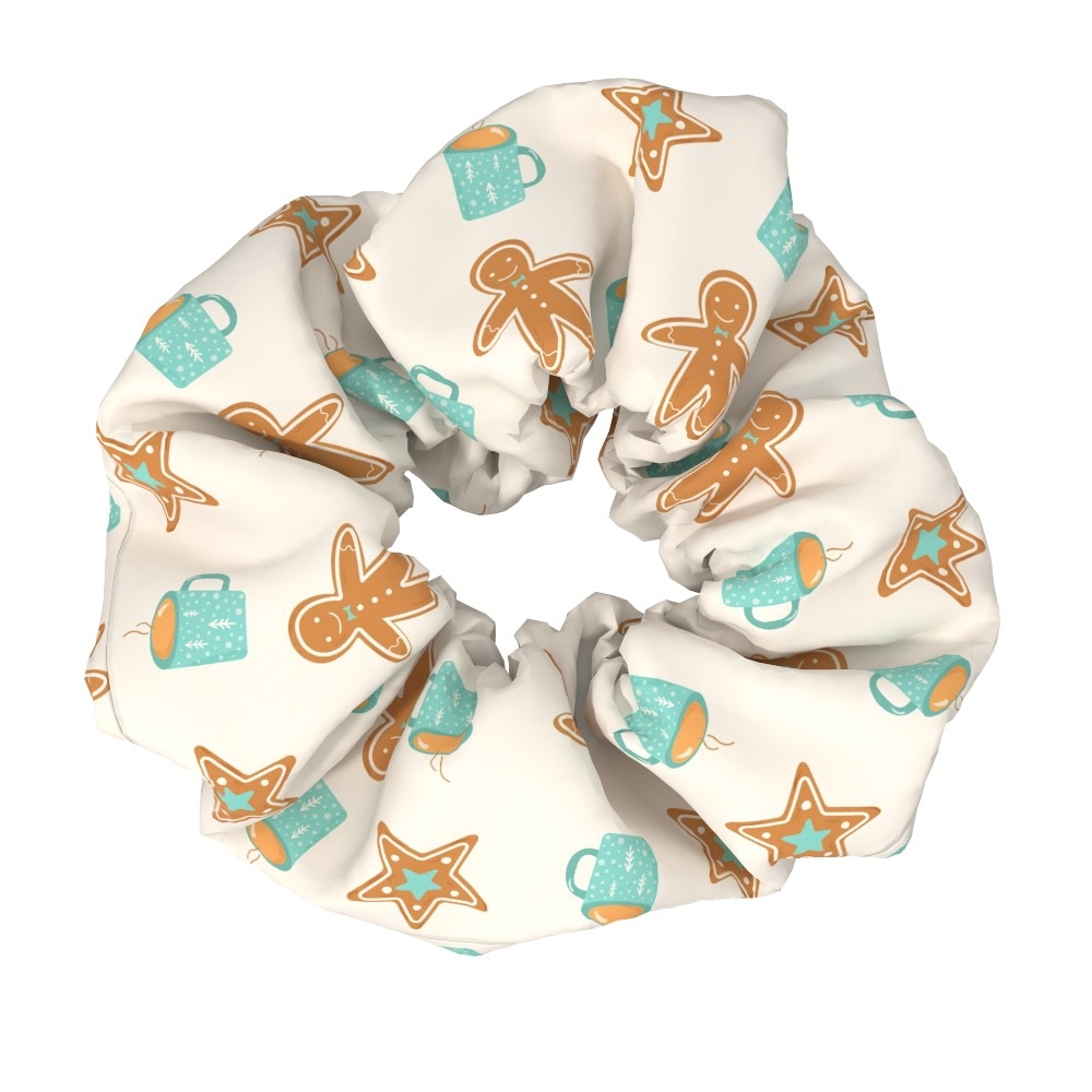 Women's Large Bow Hair Ties Festive Christmas Tree Pattern Cloth Headwear