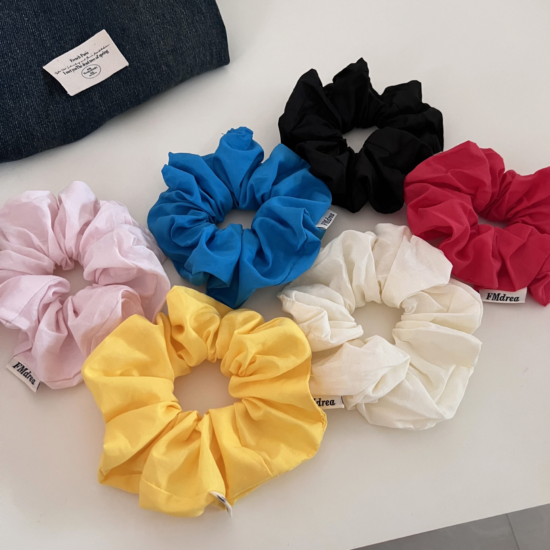 Women's Soft Cotton Hairbands, Solid Colorful Elastic Ties for Bun & Ponytail