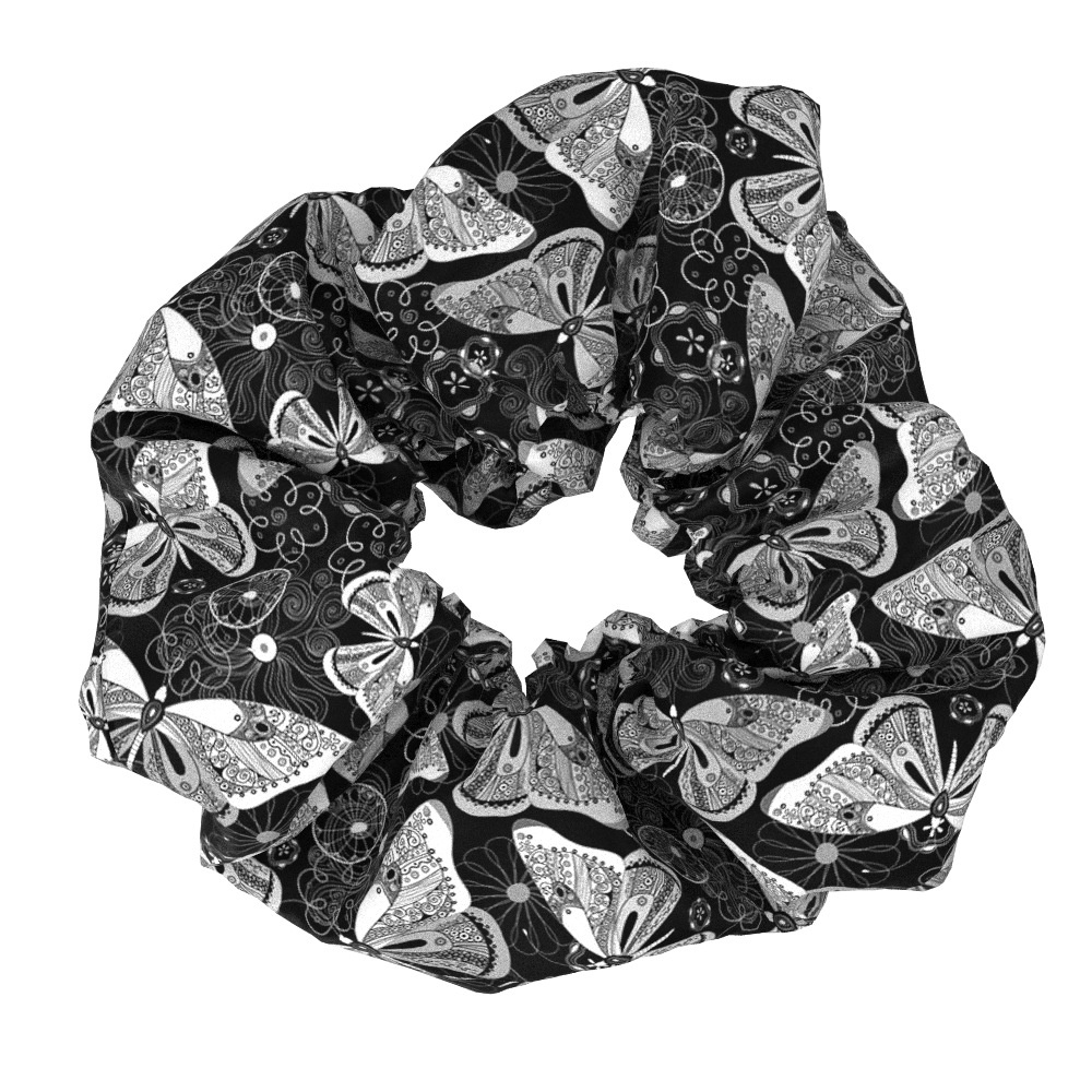 Women's Vintage Cloth Hair Scrunchie Daily Elastic Band Butterfly Print