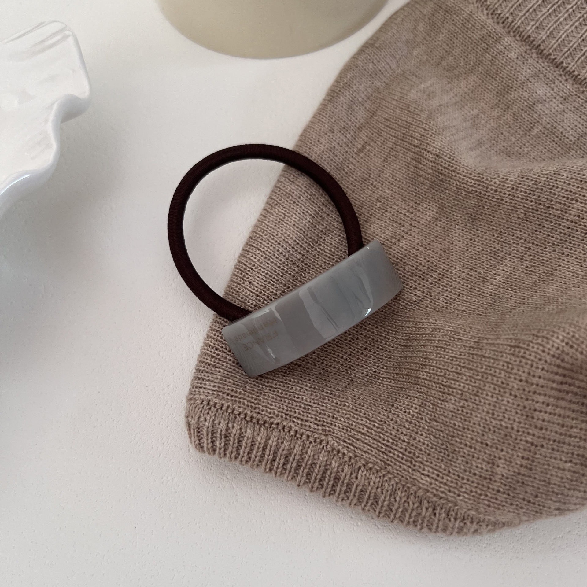 Women's Acetate Ponytail Hair Tie Geometric Rectangle Multi-Color