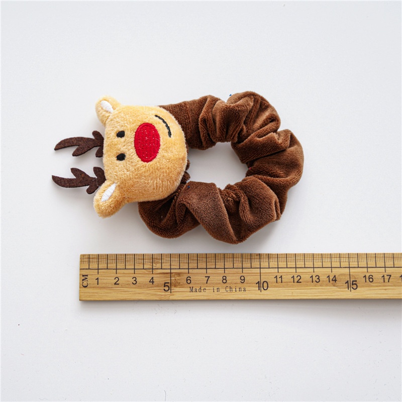 Women's Cute Flannel Hair Tie Festive Christmas Cartoon Pattern