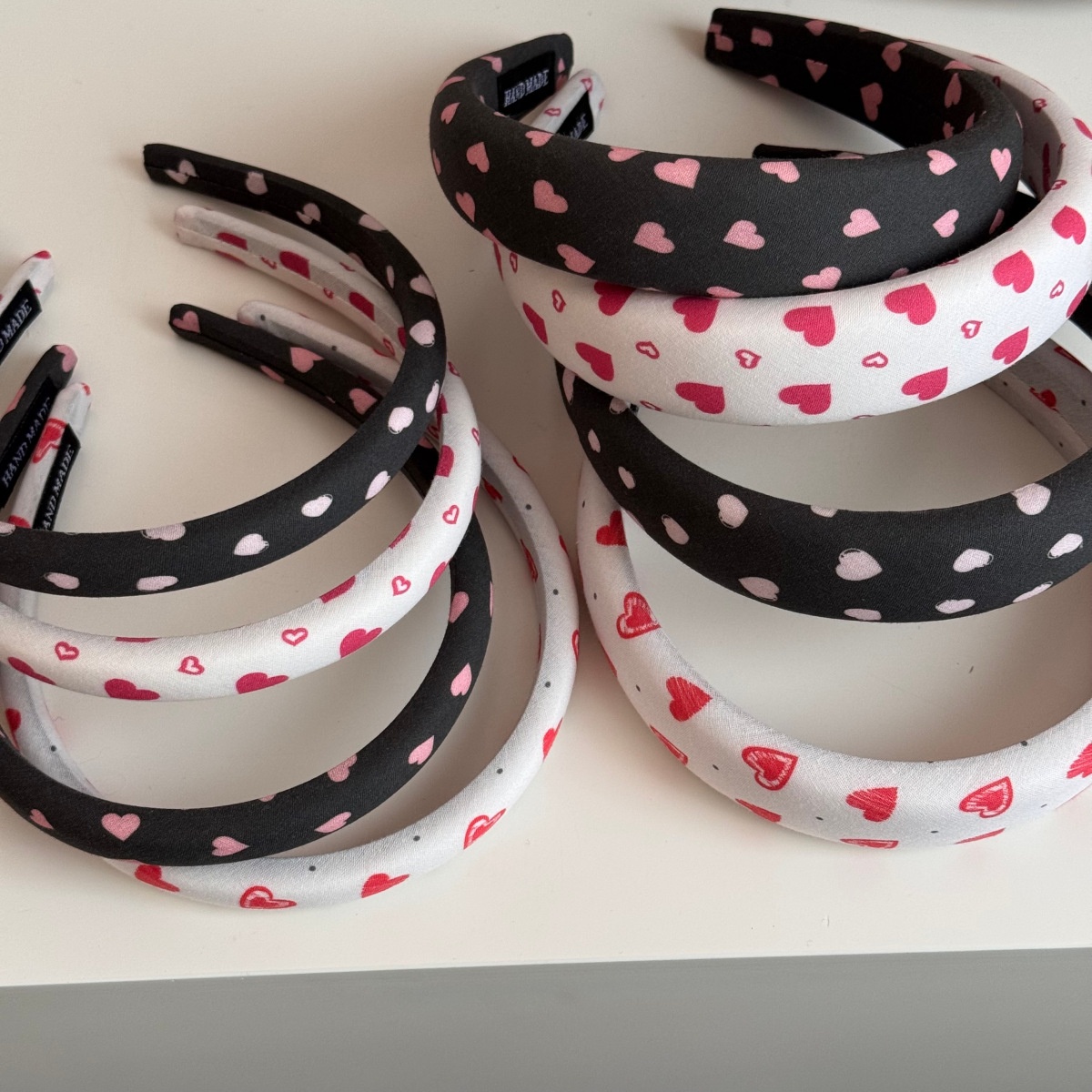 Women's Sweet Soft Cloth Spring Hair Tie Rubber Band Pink Heart Shape