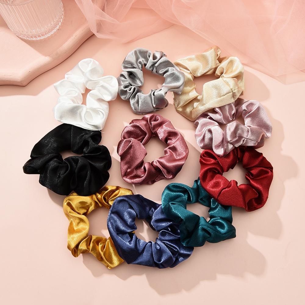 Women's Minimalist Fabric Hair Ties Trendy Solid Color Simple Head Ropes